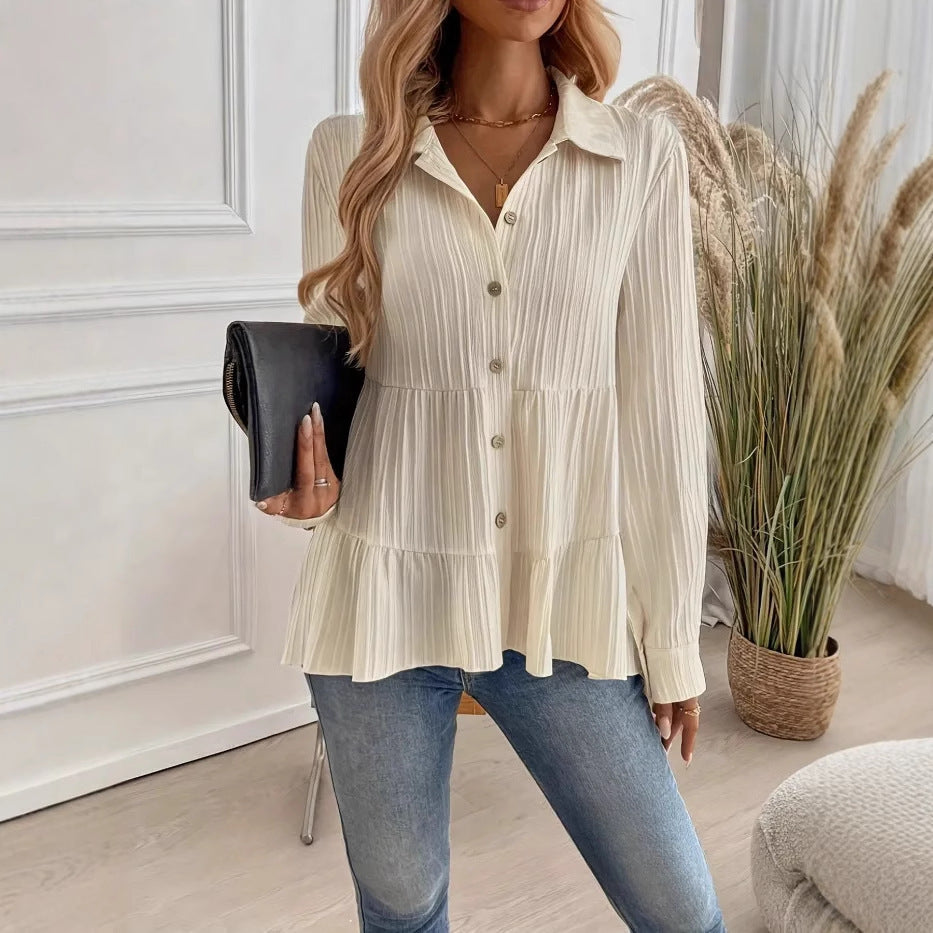 French Style Temperament Elegant Casual Bottoming Shirt