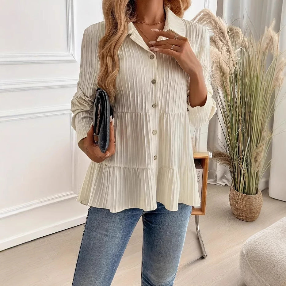 French Style Temperament Elegant Casual Bottoming Shirt